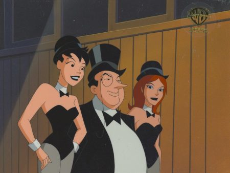 The New Batman Adventures Original Production Cel on Original Background: Penguin and Ladies Supply