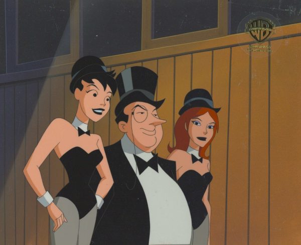 The New Batman Adventures Original Production Cel on Original Background: Penguin and Ladies Supply