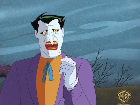 Batman The Animated Series Original Production Cel on Original Background: Joker Fashion