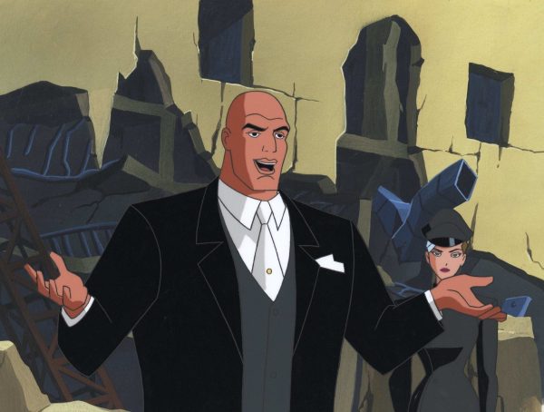 Superman the Animated Series Original Production Cel on Original Background: Lex Luthor, Mercy For Discount