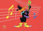 Looney Tunes Original Production Cel on Original Background: Daffy Duck Fashion