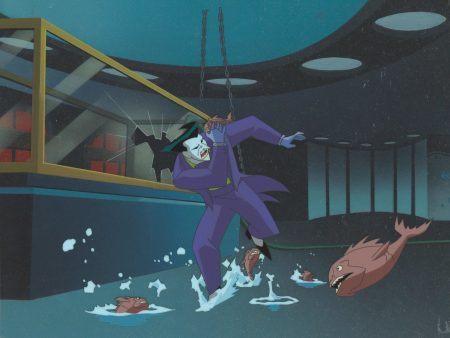 The New Batman Adventures Original Production Cel on Original Background: Joker For Sale