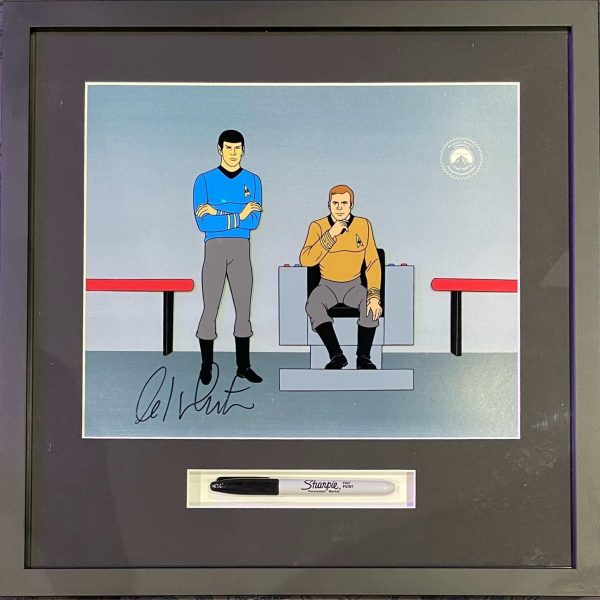 Star Trek The Animated Series: Kirk and Spock Sericel signed by William Shatner Sale