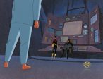 The New Batman Adventures Original Production Cel on Original Background: Batgirl and Batman Hot on Sale