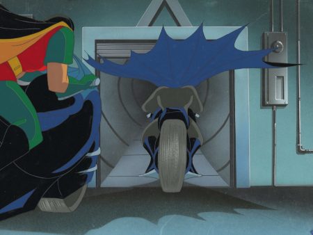 Batman The Animated Series Original Production Cel On Original Background: Batman and Robin For Cheap