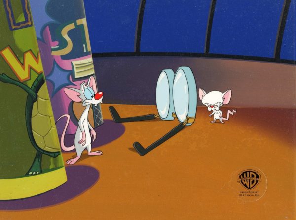 Pinky And The Brain Original Production Cel on Original Background: Pinky and The Brain Fashion