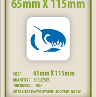 SWAN Sleeves - Card Sleeves (65 x 115 mm) - 80 Pack, Thick Sleeves Online Hot Sale