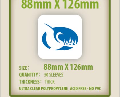 SWAN Sleeves - Card Sleeves (88 x 126 mm) - 50 Pack, Thick Sleeves Online Sale