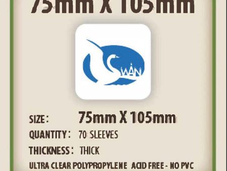 SWAN Sleeves - Card Sleeves (75  x 105 mm) - 70 Pack, Thick Sleeves For Cheap