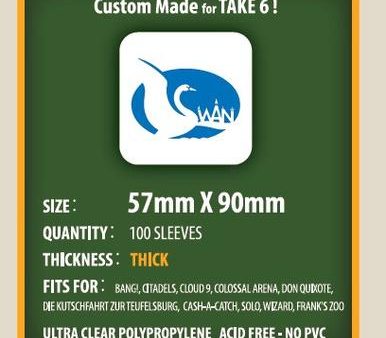 SWAN Sleeves - Card Sleeves (57 x 90 mm) - 100 Pack, Standard USA Thick Sleeves Hot on Sale