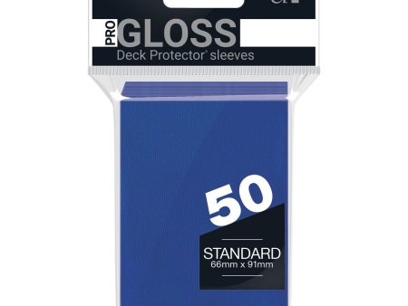 Ultra Pro - PRO-Gloss 50ct Standard Deck Protector® sleeves: Blue For Cheap