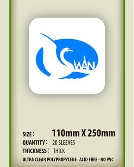 SWAN Sleeves - Card Sleeves (110 x 250 mm) - 20 Pack, Thick Sleeves on Sale